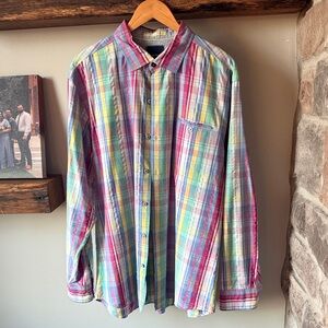 Tommy Bahama Multicolor Plaid Button-Down Shirt